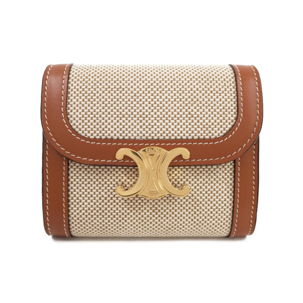 Celine Triomphe Flap Wallet Tri fold Short